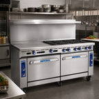 Thumbnail image #2 for Imperial (Middleby) Pro Series IR-6-G36-C-XB 72-Inch Gas Restaurant Range with 6 Open Burners, 36-Inch Griddle & Convection Oven