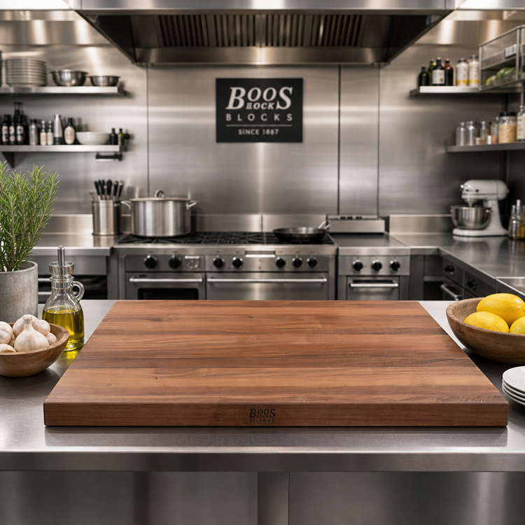 Product image #2 for John Boos Boos Block American Black Walnut Edge Grain Kitchen Countertop, 48-Inch x 27-Inch x 3-Inch, Penetrating Oil Finish