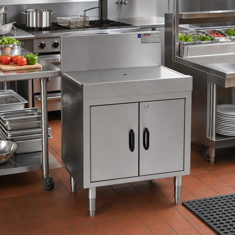 Product image #2 for Eagle Spec-Bar 30"W x 24"D Closed Base Stainless Steel Workboard Cabinet