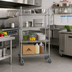 Thumbnail image #2 for Advance Tabco 4-Shelf Chrome Mobile Cart with Rubber Casters, 18 x 48 Inches