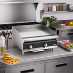 Thumbnail image #2 for Vollrath GGMDM-18 18-Inch Medium-Duty Countertop Flat-Top Gas Griddle, Manual Controls, 28,000 BTU, Natural Gas-Ready