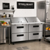 Thumbnail image #2 for Hoshizaki Steelheart 60-Inch Two-Section Mega Top Prep Refrigerator with 4 Drawers