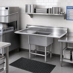 Thumbnail image #2 for Eagle Group Spec-Master FN2820-1-18R-14/3 One-Compartment Freestanding 304 Stainless Steel Sink, 14-Gauge, 18-Inch Right Drainboard