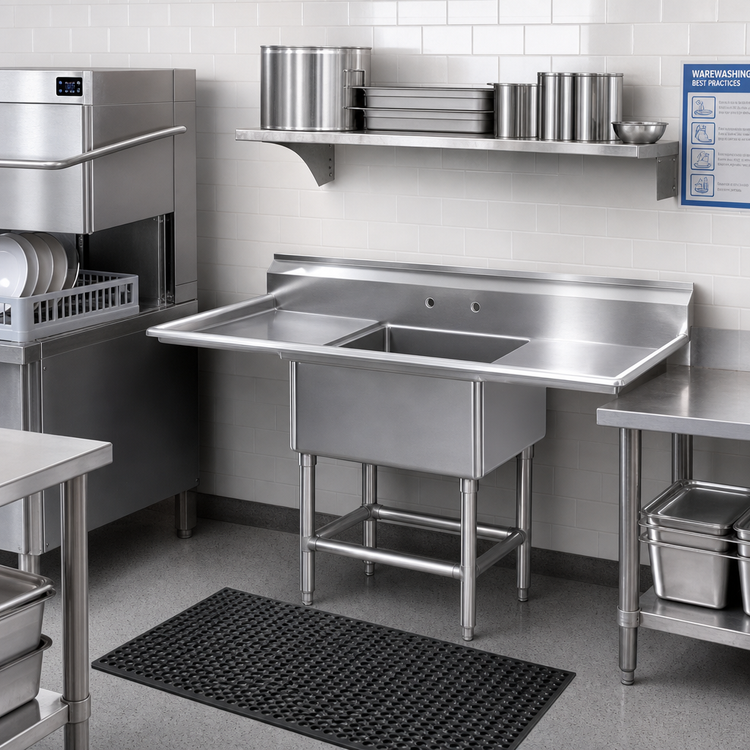 Product image #2 for Eagle Spec-Master One-Compartment Stainless Steel Sink with Right Drainboard, 41-1/2-Inch Wide