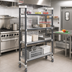 Thumbnail image #2 for Cambro Camshelving Elements XTRA High Density 4-Tier Mobile Starter Unit, 18 x 36 x 78-1/4 Inches, Vented Shelves