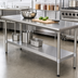 Thumbnail image #2 for BK Resources 18/430 Stainless Steel Undershelf for 72-Inch x 24-Inch Work Table