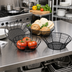 Thumbnail image #2 for American Metalcraft Oval Wavy-Sided Mesh Serving Basket, Black Wrought Iron
