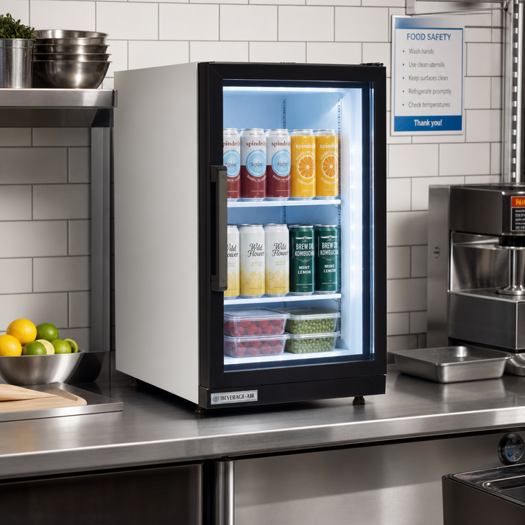 Product image #2 for Beverage-Air Countertop Merchandiser Freezer with Right-Hinged Glass Door, 2.9 Cu. Ft., White