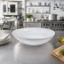 Thumbnail image #2 for Translucence Collection Large Round Resin Serving Bowl, 169 oz., White Swirl