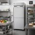 Thumbnail image #2 for Hoshizaki Steelheart One-Section Dual Temp Reach-In Refrigerator/Freezer with Half-Height Solid Doors, Top Mount