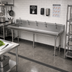 Thumbnail image #2 for John Boos Freestanding Stainless Steel Multi-Station Hand Wash Sink, 100 Inch Wide, 5 Single Faucet Holes