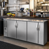 Thumbnail image #2 for Beverage-Air BB48HC-PT-S Two-Section Pass-Thru Back Bar Refrigerator with 4 Solid Doors and Stainless Steel Top