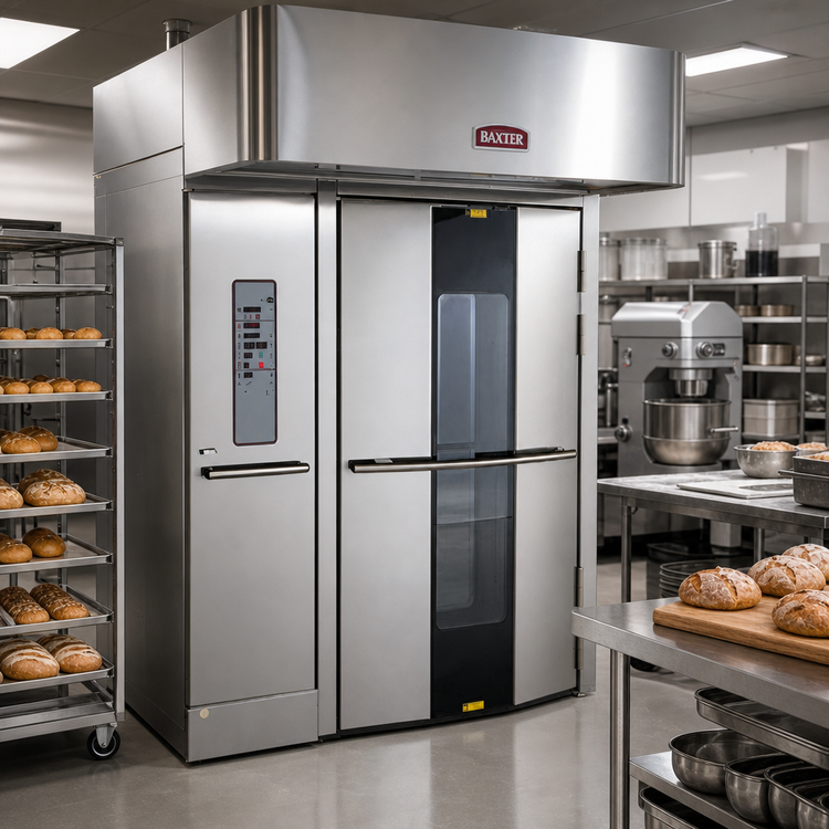 Product image #2 for Baxter OV500E2 Electric Rotating Rack Oven with Curved Front and Double-Rack Capacity