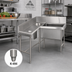 Thumbnail image #2 for Advance Tabco Welded Stainless Steel Leg Assembly with Metal Bullet Feet
