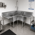 Thumbnail image #2 for John Boos Pro-Bowl 3-Compartment Corner Sink with Dual 30-Inch Drainboards