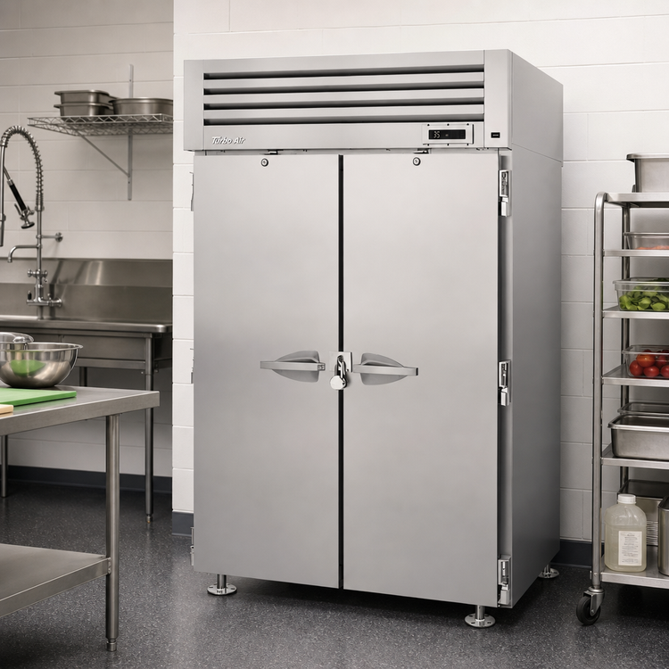 Product image #2 for Turbo Air PRO Series Two-Section Correctional Facility Reach-In Refrigerator, 47.73 Cu. Ft., Top Mount