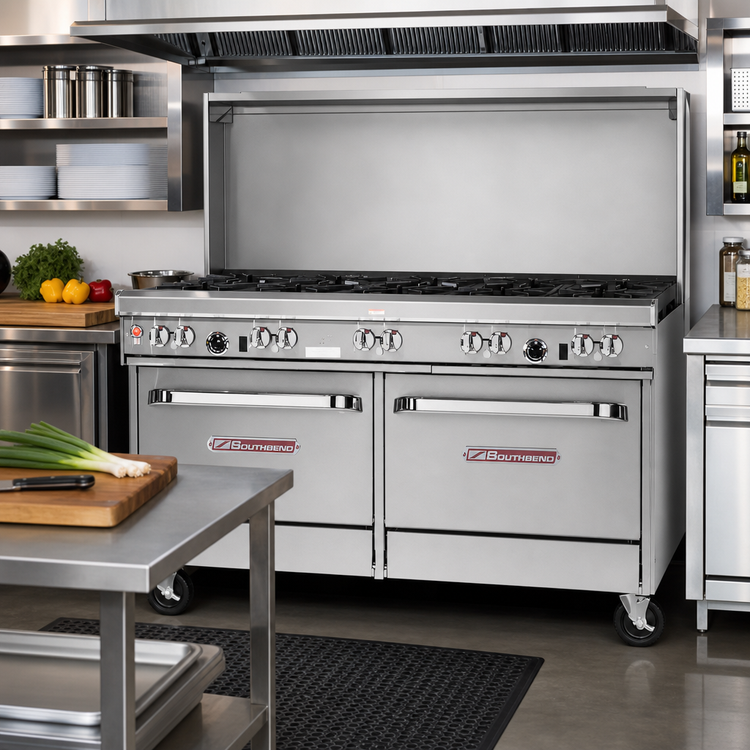 Product image #2 for Southbend Ultimate 60-Inch Gas Restaurant Range with 8 Open Burners, Standard Oven and Convection Oven
