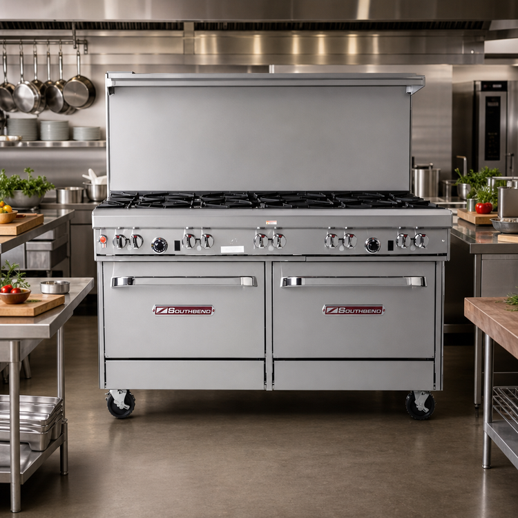 Product image #2 for Southbend Ultimate 60-Inch Gas Restaurant Range with 8 Open Burners, Standard Oven and Convection Oven