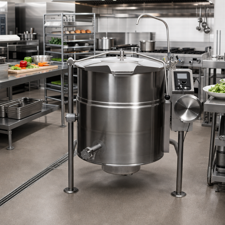 Product image #2 for Cleveland Range KEL60T 60-Gallon Electric Tilting Steam Kettle, 2/3 Steam Jacket