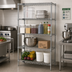Thumbnail image #2 for Quantum 4-Shelf Stationary Wire Shelving Starter Kit, 30 Inch W x 18 Inch D x 74 Inch H, Chrome Plated