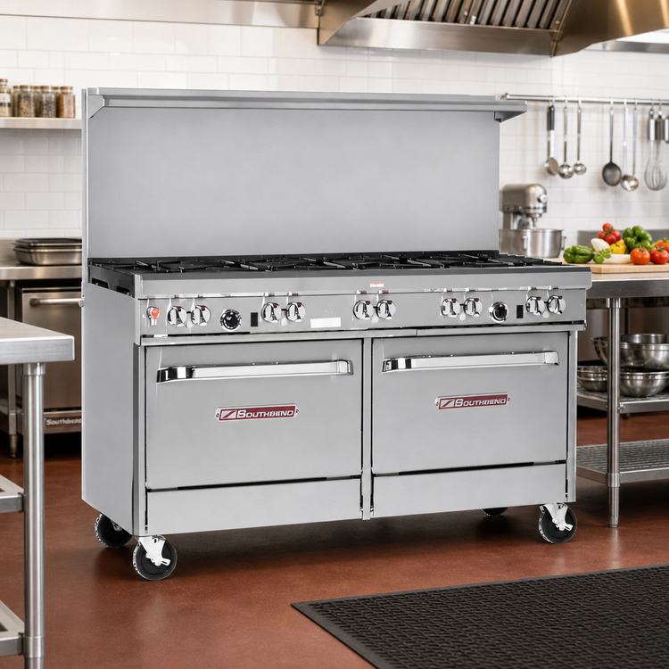 Product image #2 for Southbend Ultimate 60-Inch Gas Restaurant Range with 8 Open Burners and 2 Standard Ovens