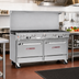 Thumbnail image #2 for Southbend Ultimate 60-Inch Gas Restaurant Range with 8 Open Burners and 2 Standard Ovens