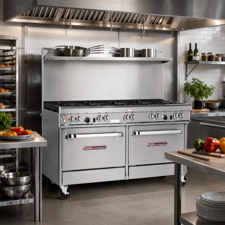 Product image #2 for Southbend Ultimate 60-Inch Gas Restaurant Range with 8 Open Burners and 2 Standard Ovens