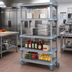Thumbnail image #2 for Quantum Millenia Mobile Polymer Shelving Starter Unit with 4 Shelves, 72W x 21D x 86H, Gray