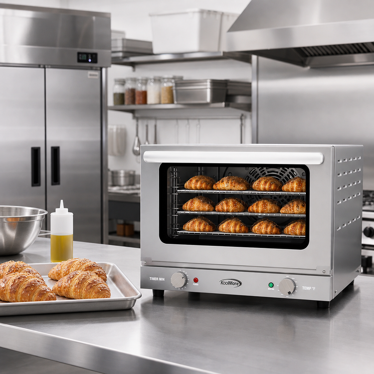 Product image #2 for KoolMore 19-Inch Countertop Electric Convection Oven for Quarter-Size Pans, 0.8 Cu. Ft., 3 Racks
