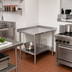 Thumbnail image #2 for 30 x 30 Inch Corner Stainless Steel Work Table with 1-1/2 Inch Rear Up-Turn and Undershelf