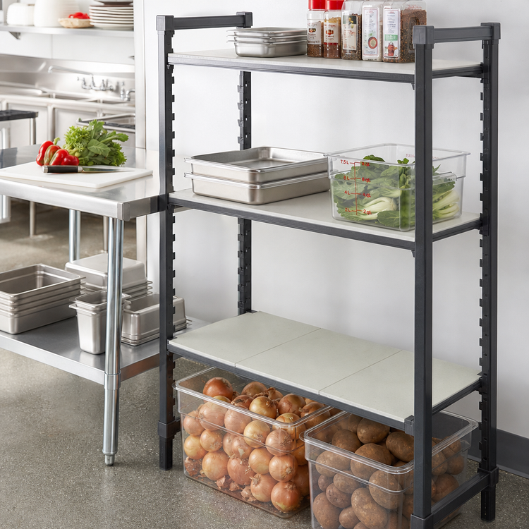 Product image #2 for Cambro Camshelving Elevation Series 14-Inch x 48-Inch Solid Wall Shelf Kit