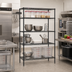 Thumbnail image #2 for Eagle Add-A-Shelf 4-Tier Wire Shelving Starter Unit, 36 in. W x 18 in. D x 74 in. H, Black Epoxy