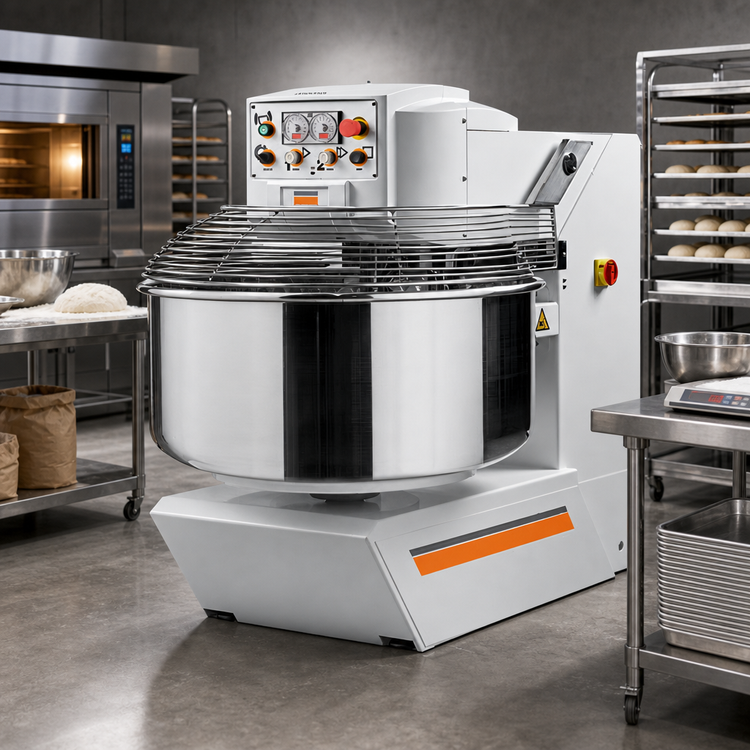Product image #2 for Trento Avancini MOMA 100 Heavy Duty Spiral Dough Mixer with 164 Qt Fixed Stainless Steel Bowl, 220 Lb Capacity, 208V/3-Phase