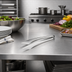 Thumbnail image #2 for 8-1/2-Inch Short Serving Tongs, 18/8 Stainless Steel, Satin Finish