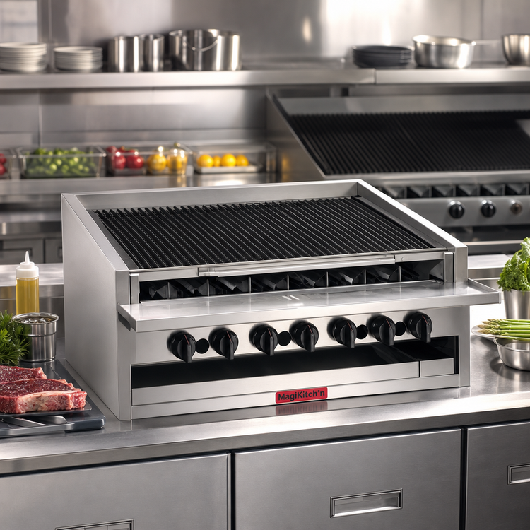 Product image #2 for MagiKitch'n APM-RMB-660CR 60-Inch Low Profile Gas Radiant Charbroiler