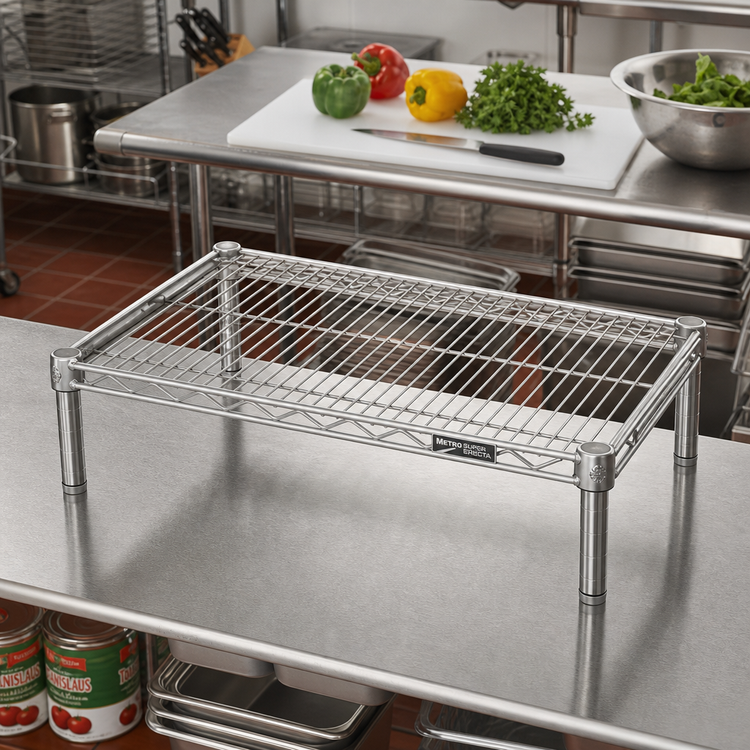 Product image #2 for Metro Super Erecta Brite Open Wire Dunnage Rack Platform, 36 x 18 Inches
