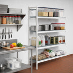 Thumbnail image #2 for Fermod Fermostock 4R68A83-E 4-Tier Polymer Shelving Add-On Unit, 68"W x 14"D x 83"H, 600-lb. Capacity per Shelf