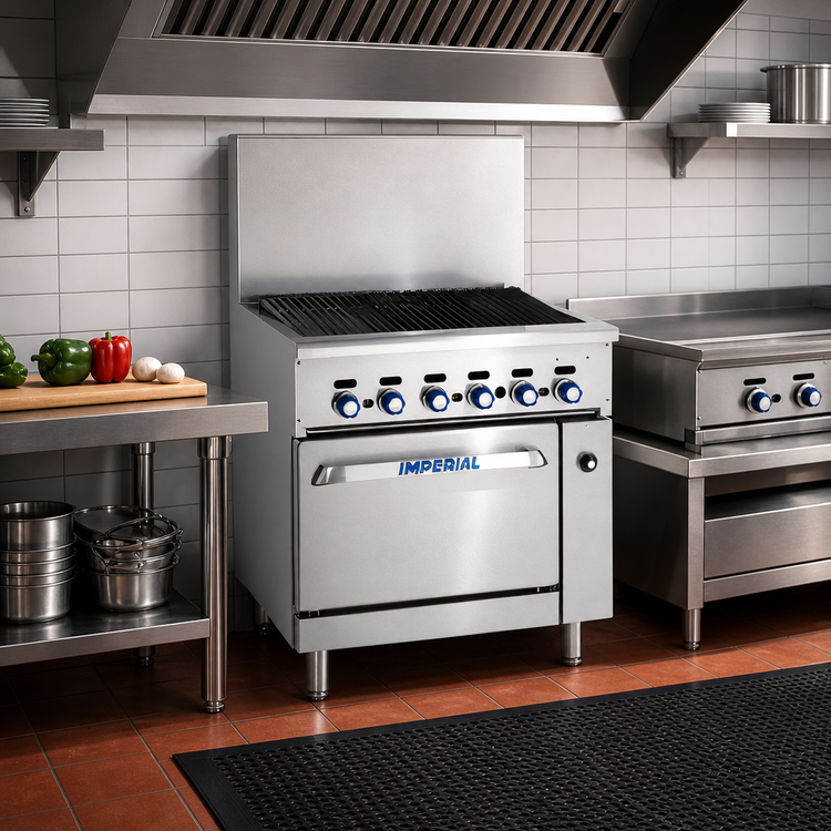 Product image #2 for Imperial Pro Series 24-Inch Gas Range-Match Charbroiler with Space Saver Oven