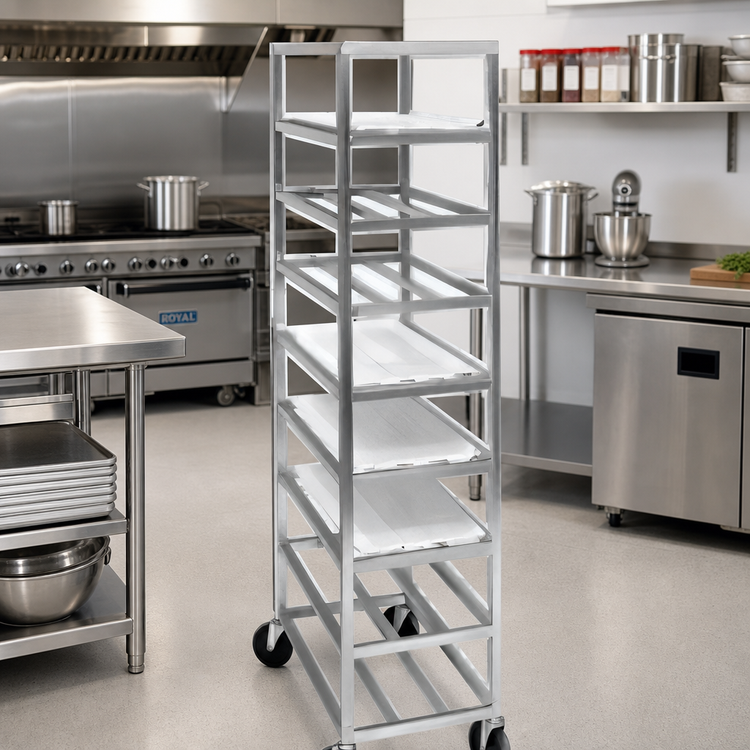 Product image #3 for Channel Manufacturing UPR8 Universal Aluminum Platter Rack, Standard Series, End Load, 8 Shelves