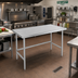 Thumbnail image #2 for Advance Tabco 48-Inch x 30-Inch 14-Gauge 304 Stainless Steel Work Table with Countertop Edge and Open Galvanized Base