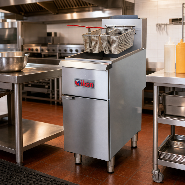 Product image #2 for IKON Cooking Natural Gas Tube Fryer, 40-55 lb Capacity, Millivolt Thermostat