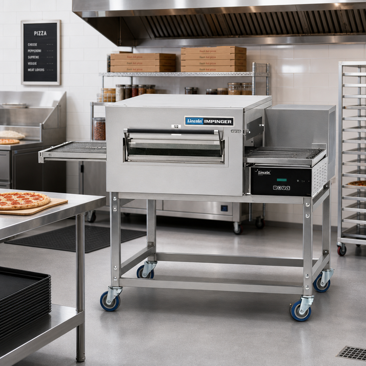 Product image #2 for Lincoln Impinger II 1100 Series Electric Single-Stack FastBake Conveyor Pizza Oven Package