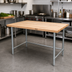 Thumbnail image #2 for John Boos 48 x 36 Inch Wood Top Work Table with 1-1/2 Inch Northern Hard Rock Maple Edge Grain Top and Galvanized Base