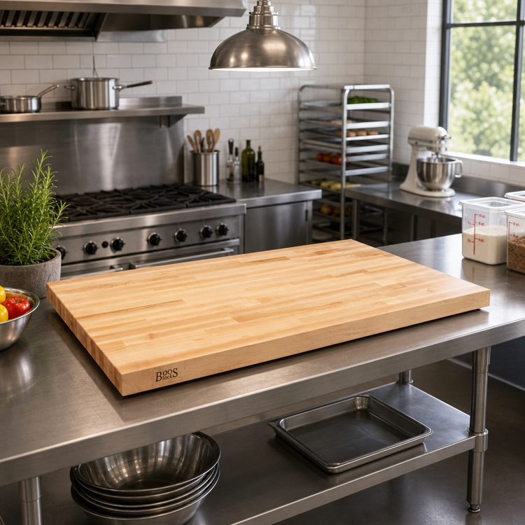Product image #2 for John Boos Boos Block 60 x 38 x 1-1/2-Inch Blended Edge Grain Maple Kitchen Countertop, Oil Finish