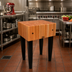 Thumbnail image #3 for Rouge et Noir Le Bloc American Cherry End Grain Butcher Block Work Table, 30 x 30 x 34 Inches