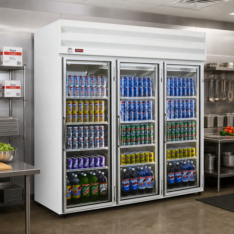 Product image #2 for Howard-McCray GF75-FF Three-Section Glass Door Reach-In Freezer Merchandiser