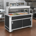 Thumbnail image #2 for Atlas Metal BLC-4-BU 4-Pan Mobile Iced Cold Buffet Serving Counter