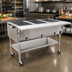 Thumbnail image #2 for Eagle Group Portable Electric Hot Food Table with 3 Dry Wells, Open Base, and Cutting Board