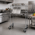 Thumbnail image #2 for Quantum Chrome-Plated Mobile Wire Shelving Cart, 48W x 18D x 40H