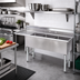 Thumbnail image #2 for Advance Tabco Fabricated 3-Compartment Sink with 24-Inch Left Drainboard, 24 x 30 x 14 Inch Bowls